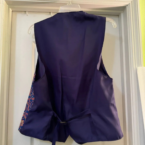Purple and Blue Suit Vest - Picture 2 of 4